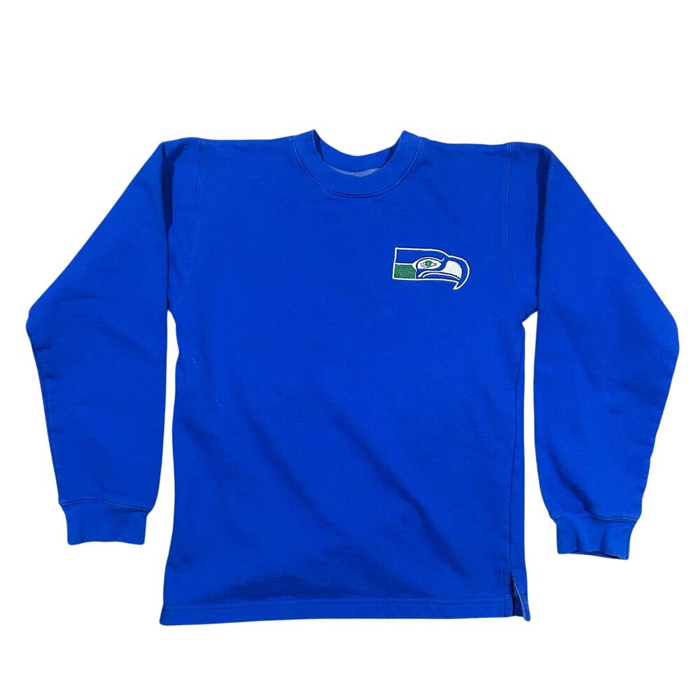 Vintage 90s Seattle Seahawks Sweatshirt Youth Medium NFL Kids Touchdown Club